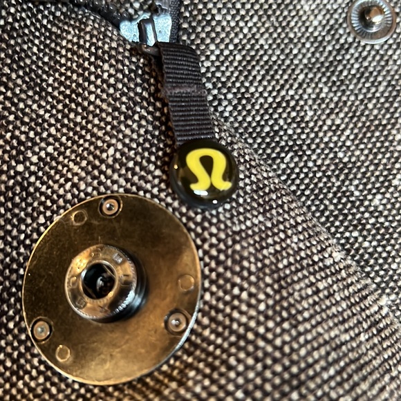 Lululemon brown tweed Jacket w/ funnel collar - Picture 7 of 11